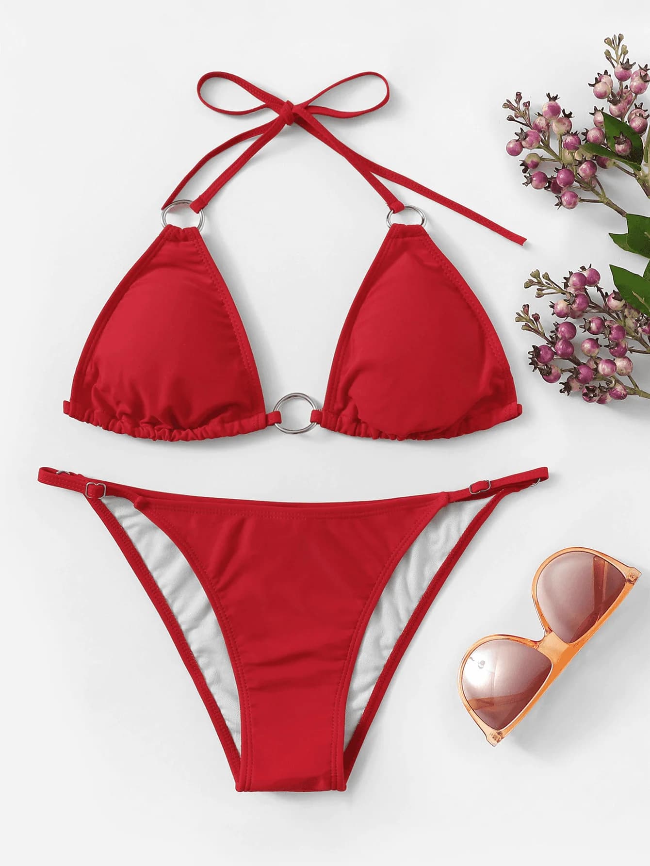 LIEBIAN Fashionable swimsuit with decorative rings