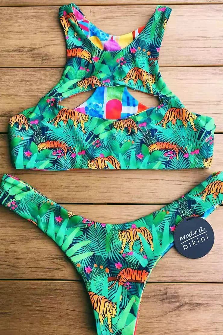 LIEBIAN Hollow out tankini 2603