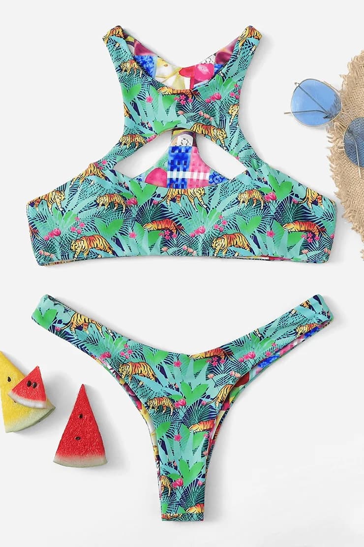 LIEBIAN Hollow out tankini 2603