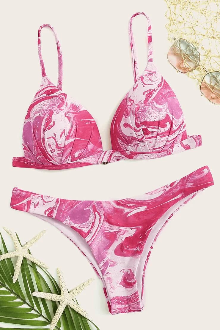 LIEBIAN Fashionable tie-dyed swimwear