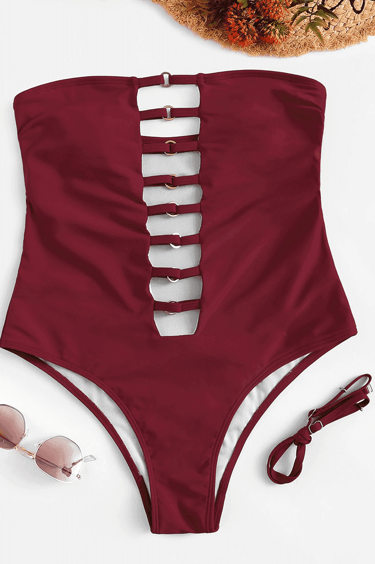 LIEBIAN Fashion hollowed-out binding swimwear 2676